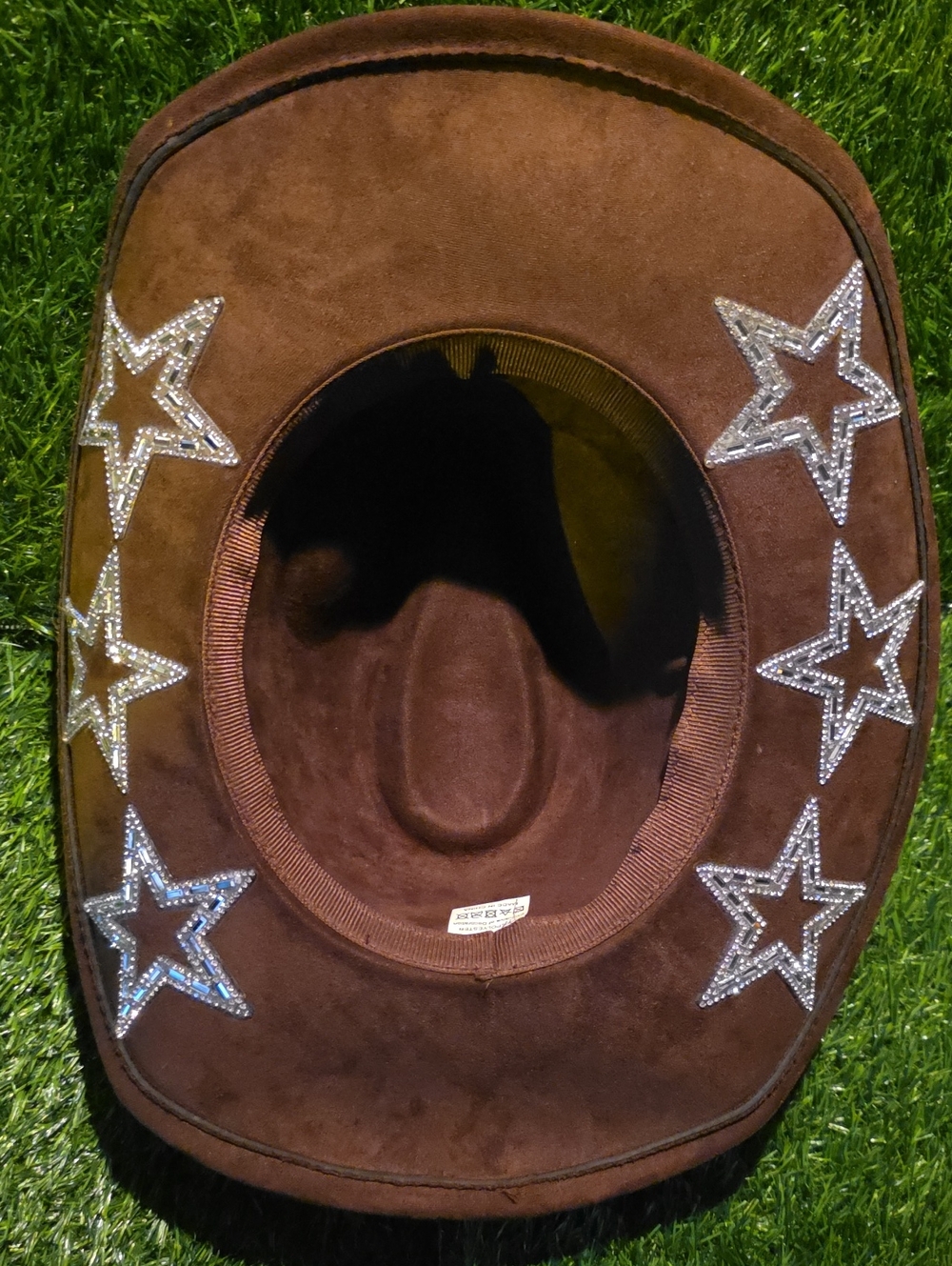 Rhinestone STARS Brown Cowboy Hat